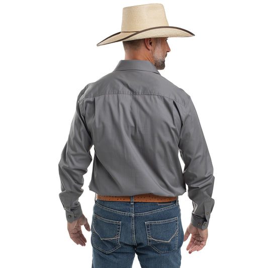 JUST COUNTRY MEN'S - CAMERON - 1/2 BUTTON - STEEL GREY