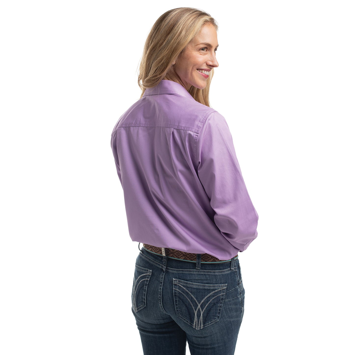 JUST COUNTRY WOMEN'S - JAHNA - 1/2 BUTTON - ORCHID