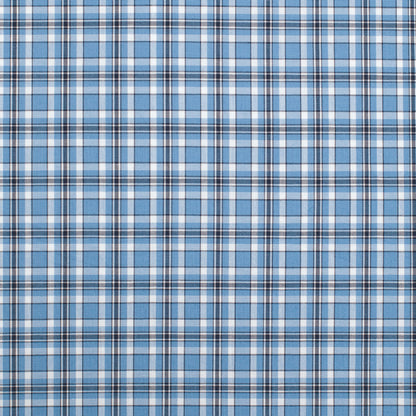J/C MEN'S AUSTIN FULL BUTTON PLAID WORKSHIRT - MARINE BLUE, NAVY & WHITE PLAID