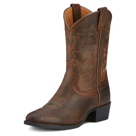 Ariat Kids Heritage Western distressed brown