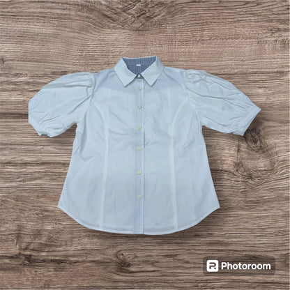 Rare Breed and Co White shirt- country ladies puff sleeve - Sophie -1826 Rare Breed and Co